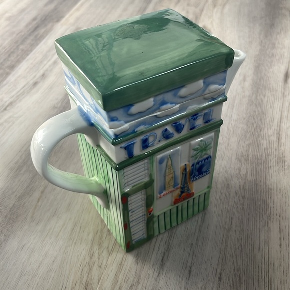 Twinings Porcelain Luggage Travel Agency Tea Bag Canister Collectible Teapot - Picture 3 of 5